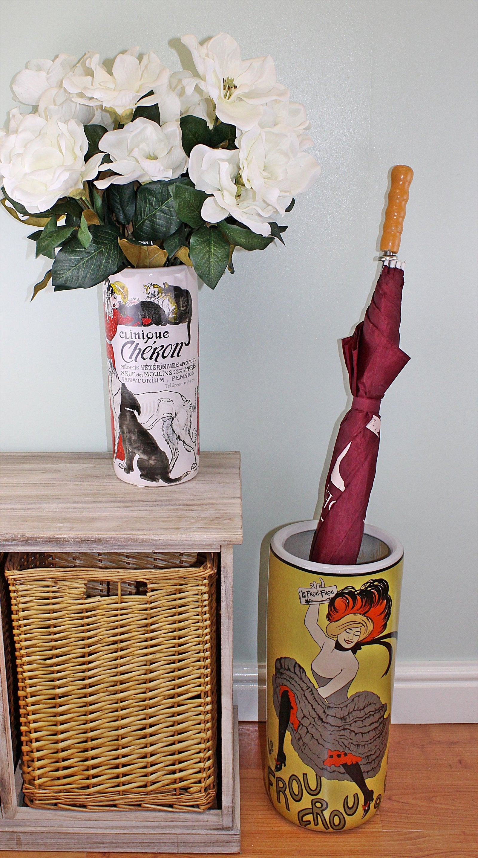 Umbrella Stand, Le Frou Frou 20c Design With Free Vase