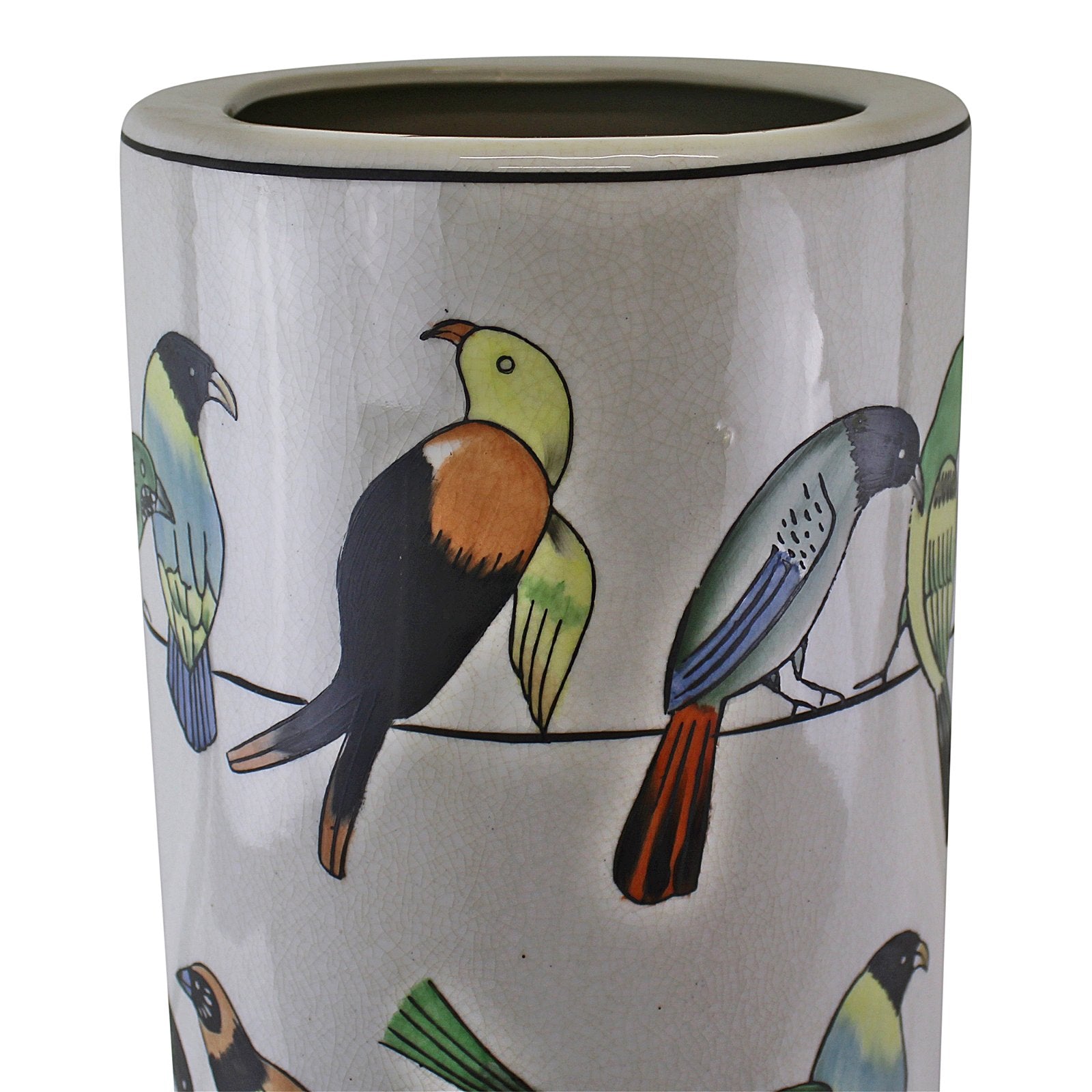 Ceramic Umbrella Stand, Birds Design