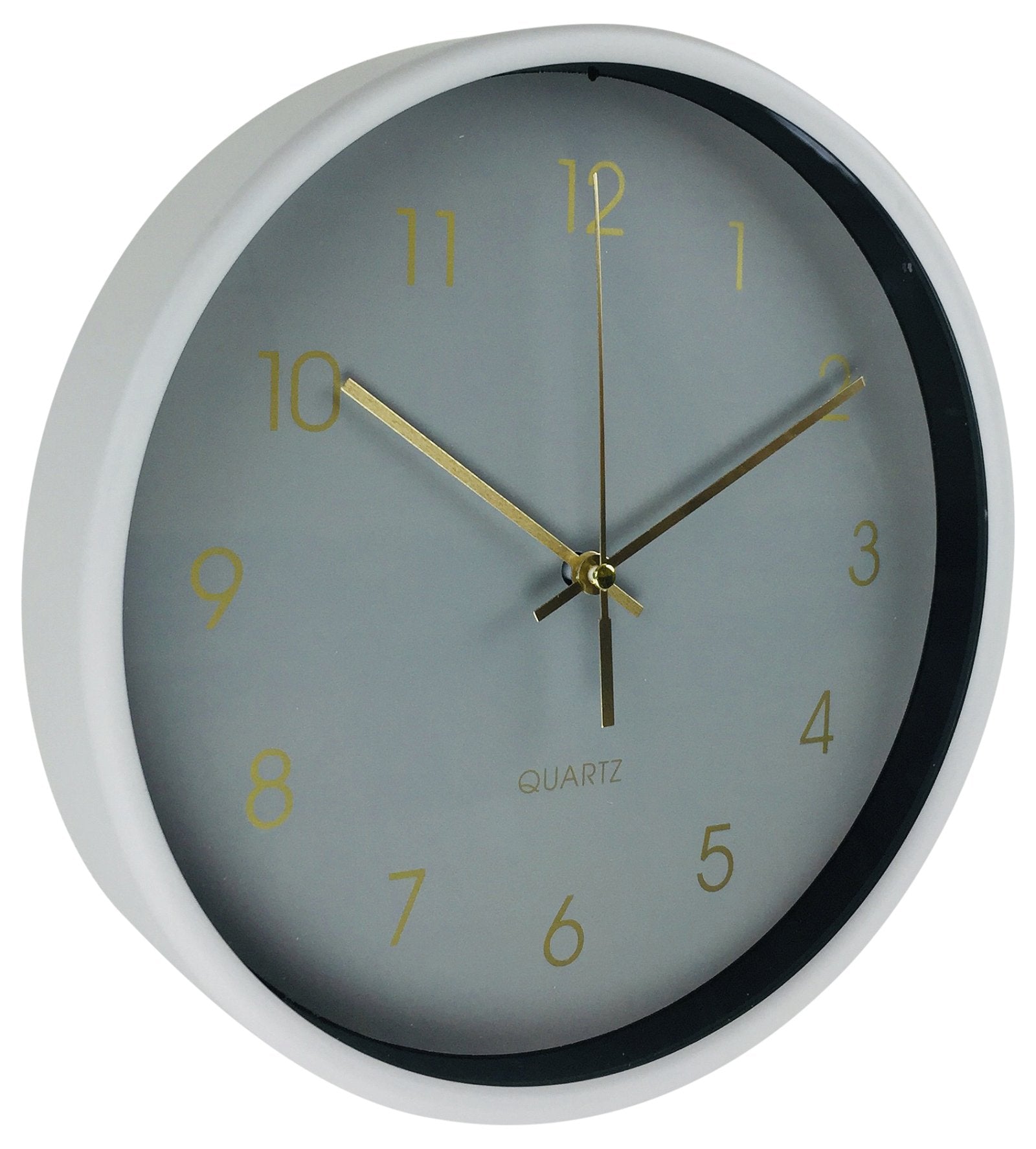 Round Wall Clock In Grey 25cm