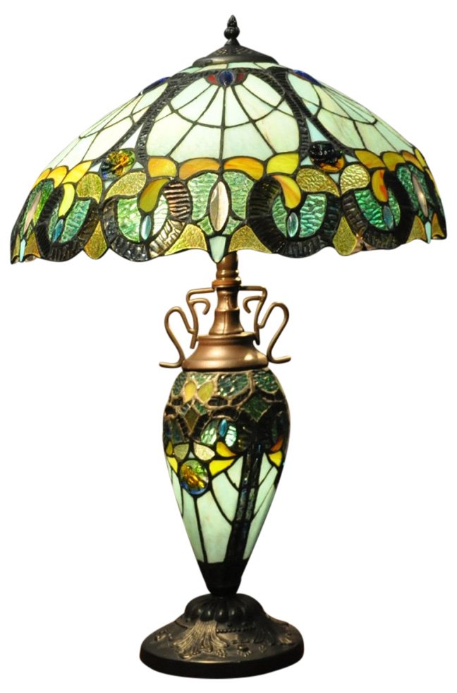 Multi Colour Double Tiffany Lamp