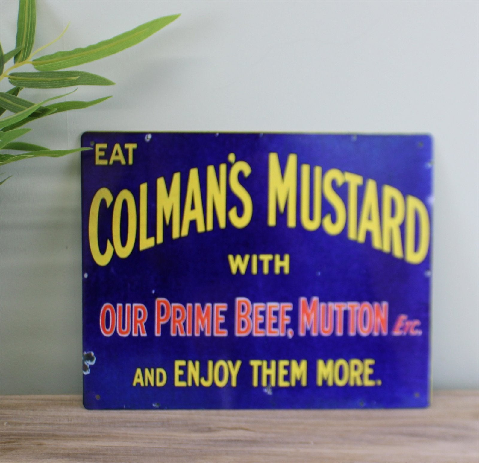 Vintage Metal Sign - Retro Advertising - Colmans Mustard