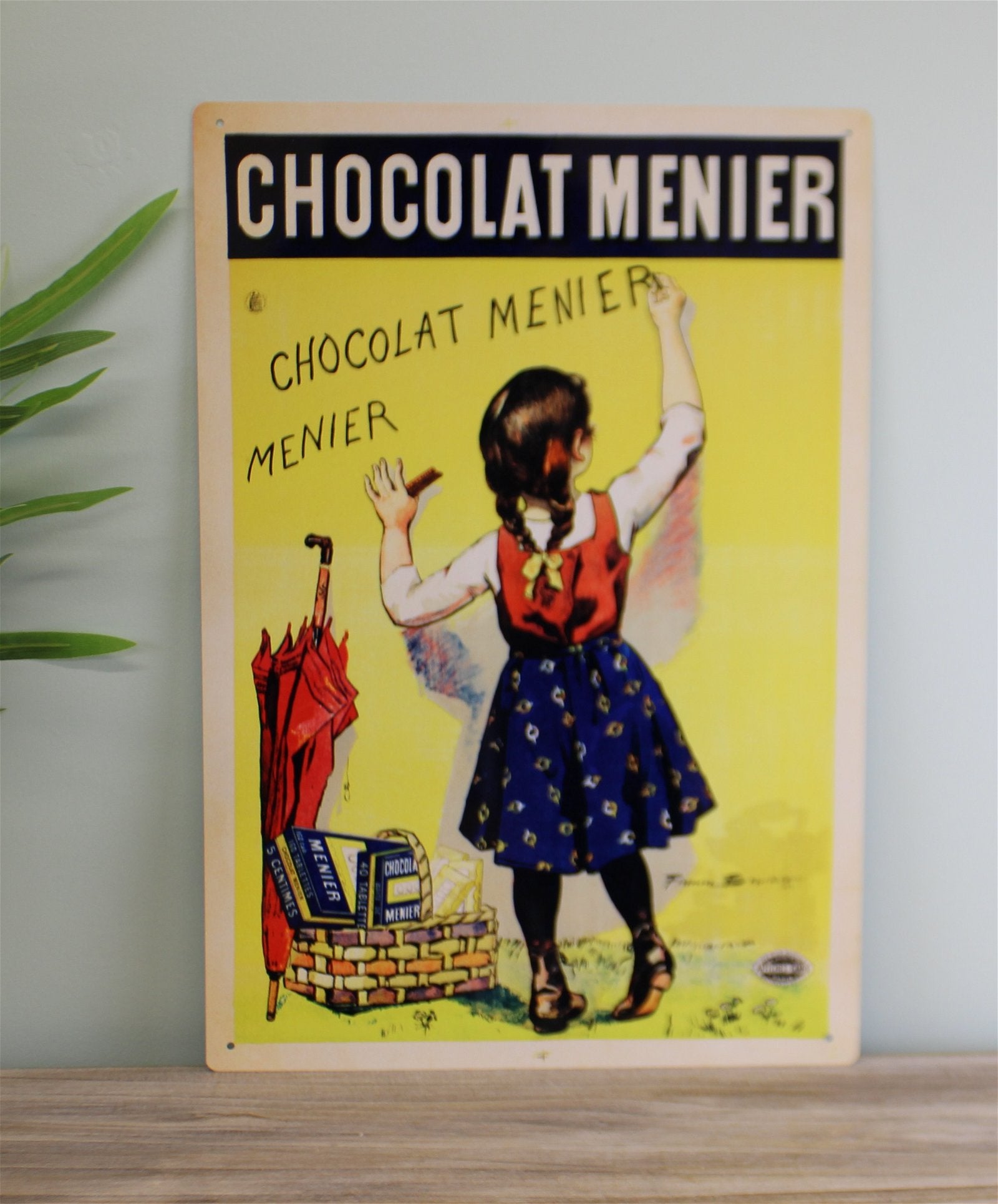 Vintage Metal Sign - Retro Advertising - Chocolate Menier