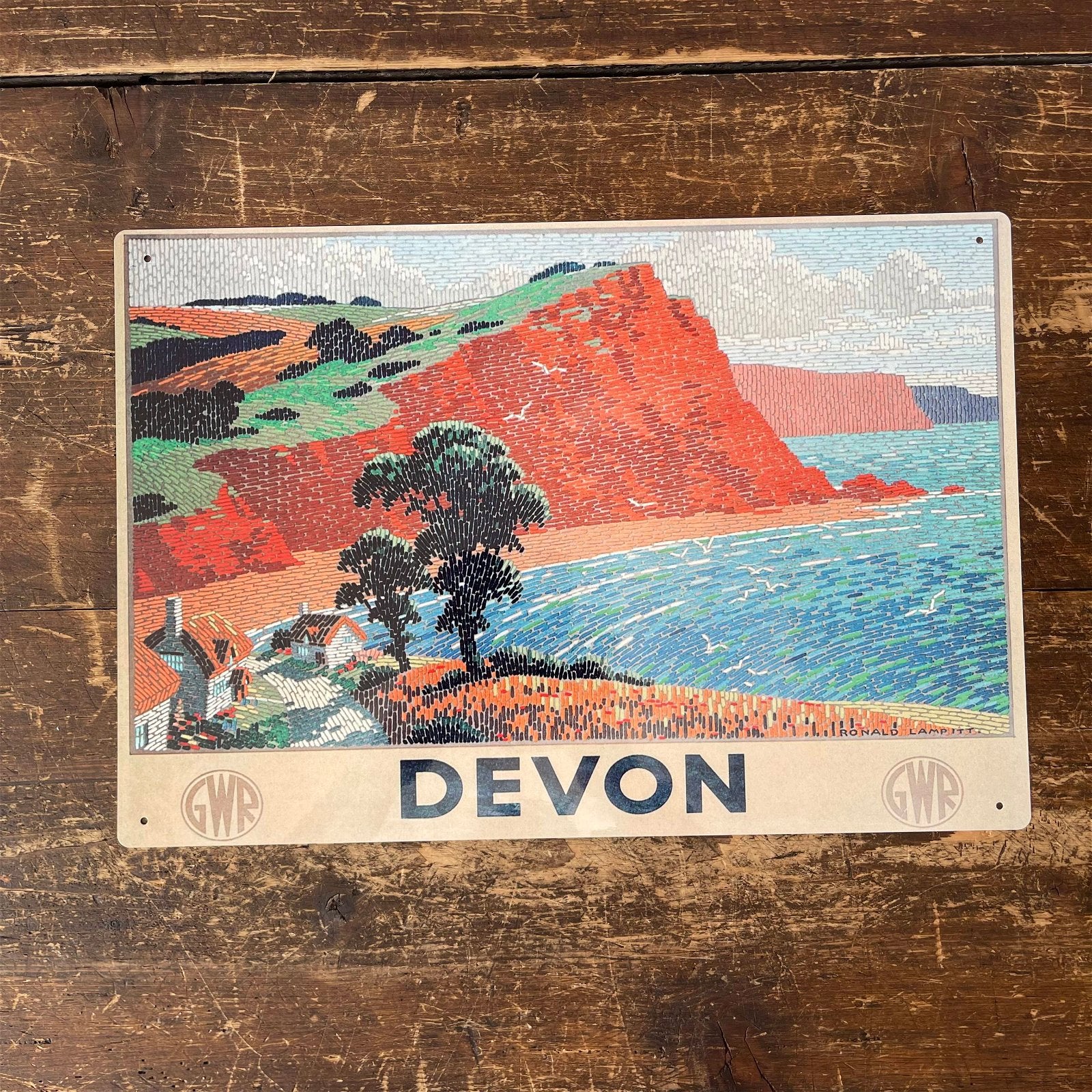 Vintage Metal Sign - Great Western Railway, Devon