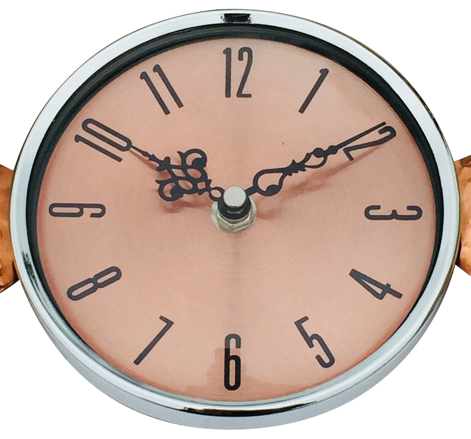 Copper Winged Wall Clock with Glass Cover 39cm