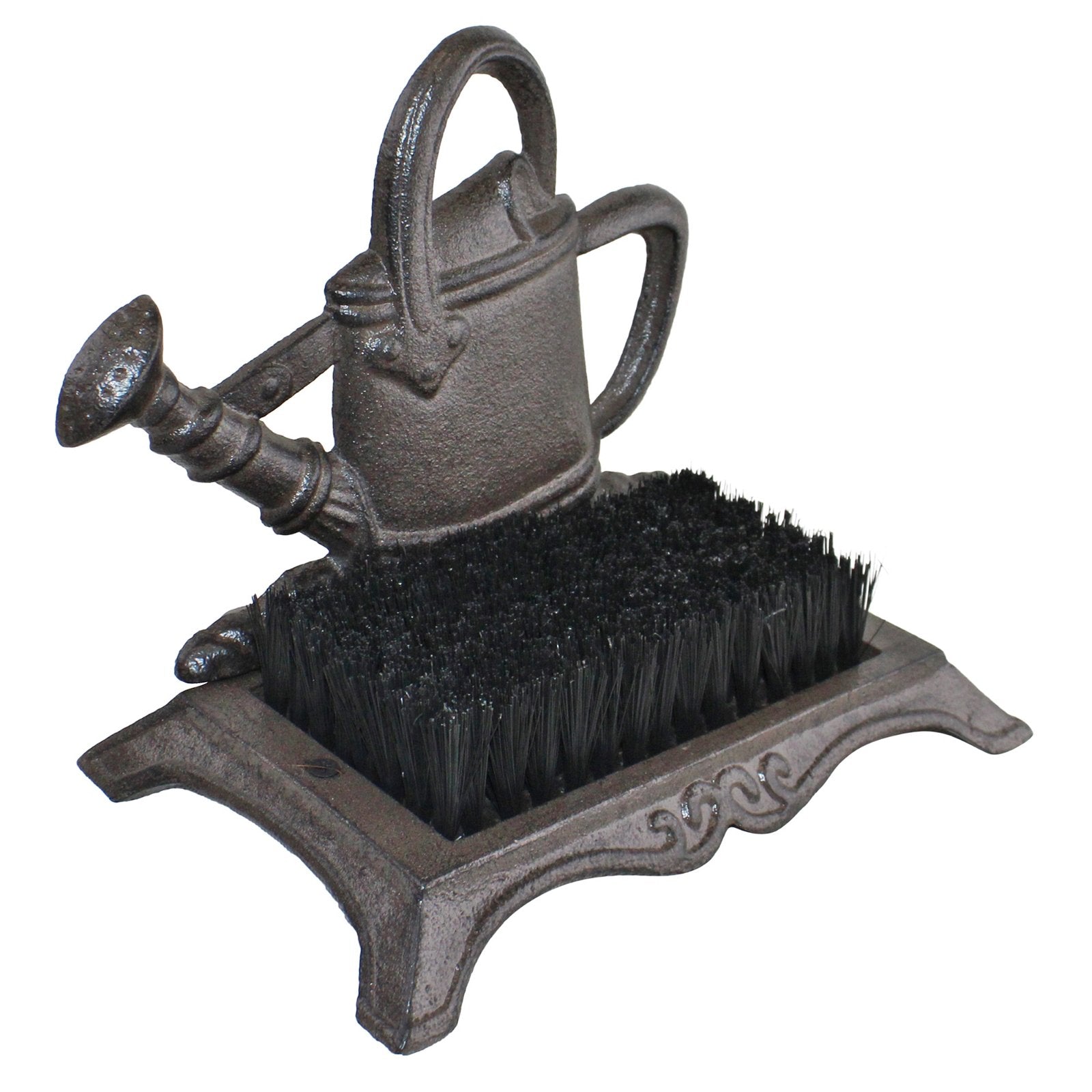 Cast Iron Garden Boot Brush, Watering Can Design