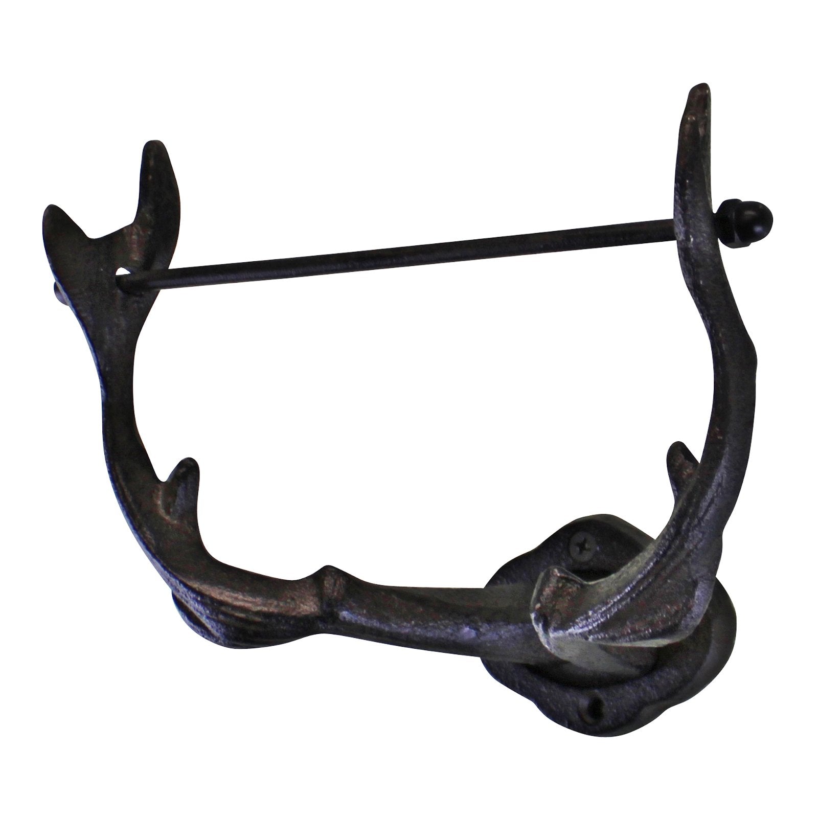 Cast Iron Rustic Toilet Roll Holder, Stag Antler Design