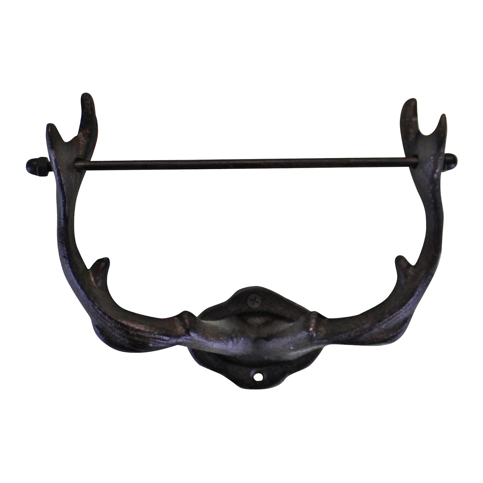 Cast Iron Rustic Toilet Roll Holder, Stag Antler Design