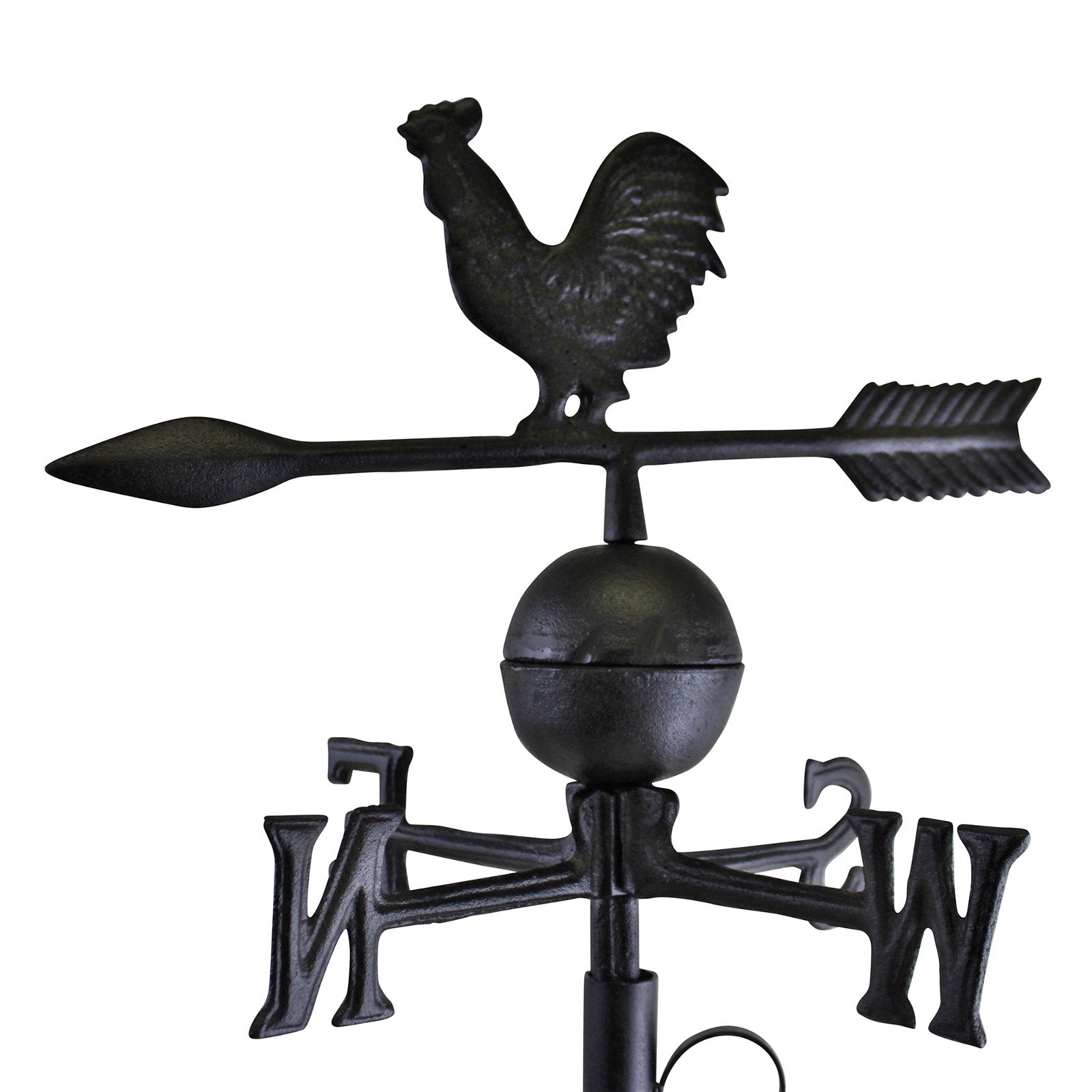 Cast Iron Mountable Large Weather Vane, Rooster Design
