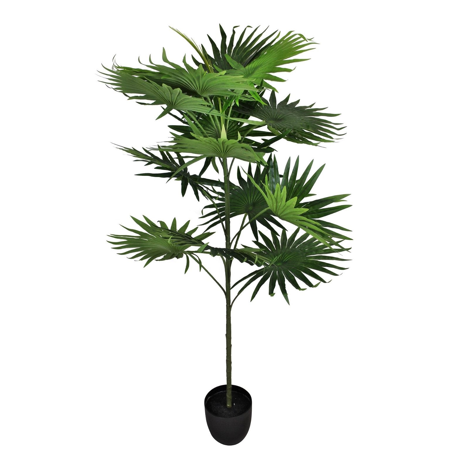 Artificial Fan Palm Tree with 14 leaves, 140cm