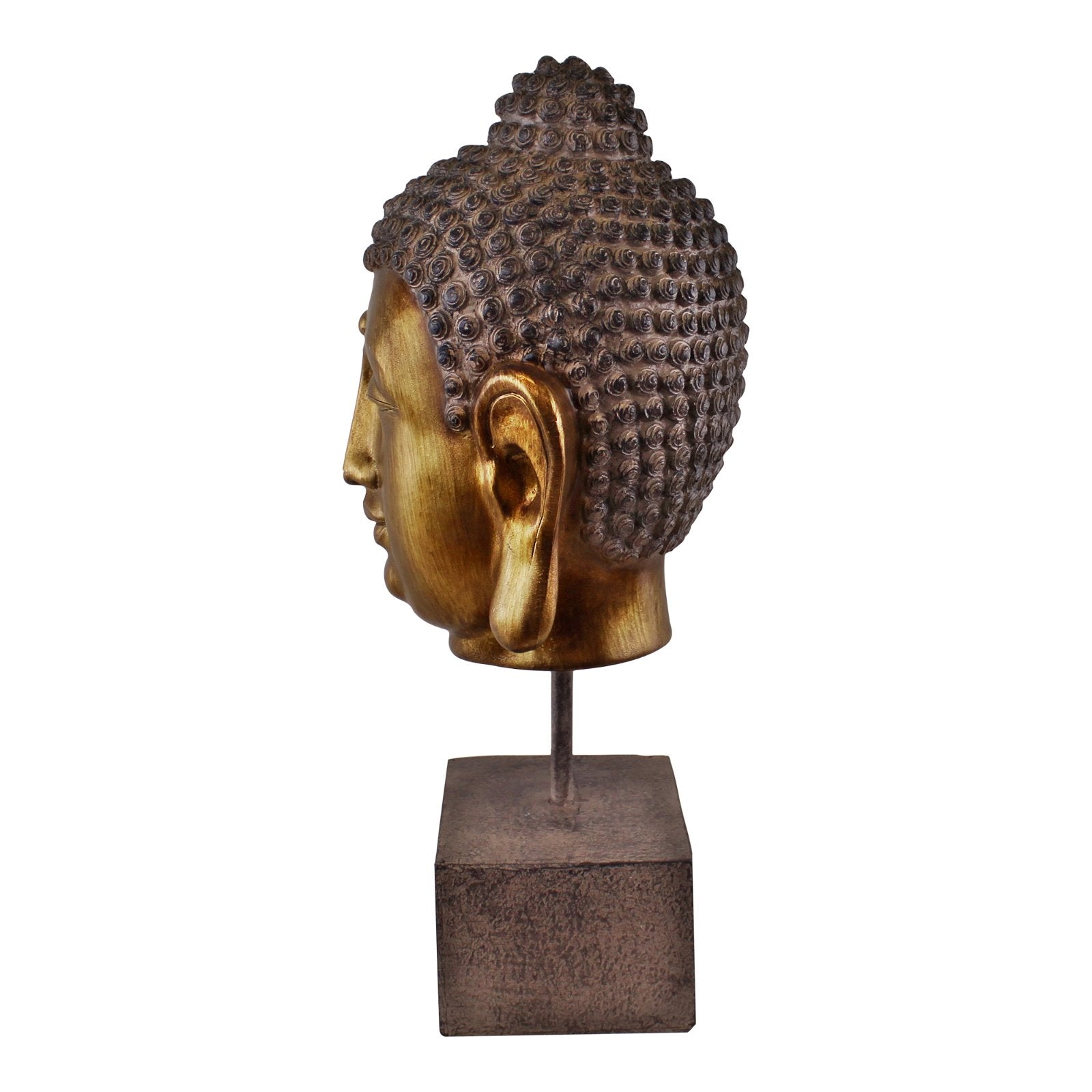 Ornamental Buddha Head on Stand, 35cm.