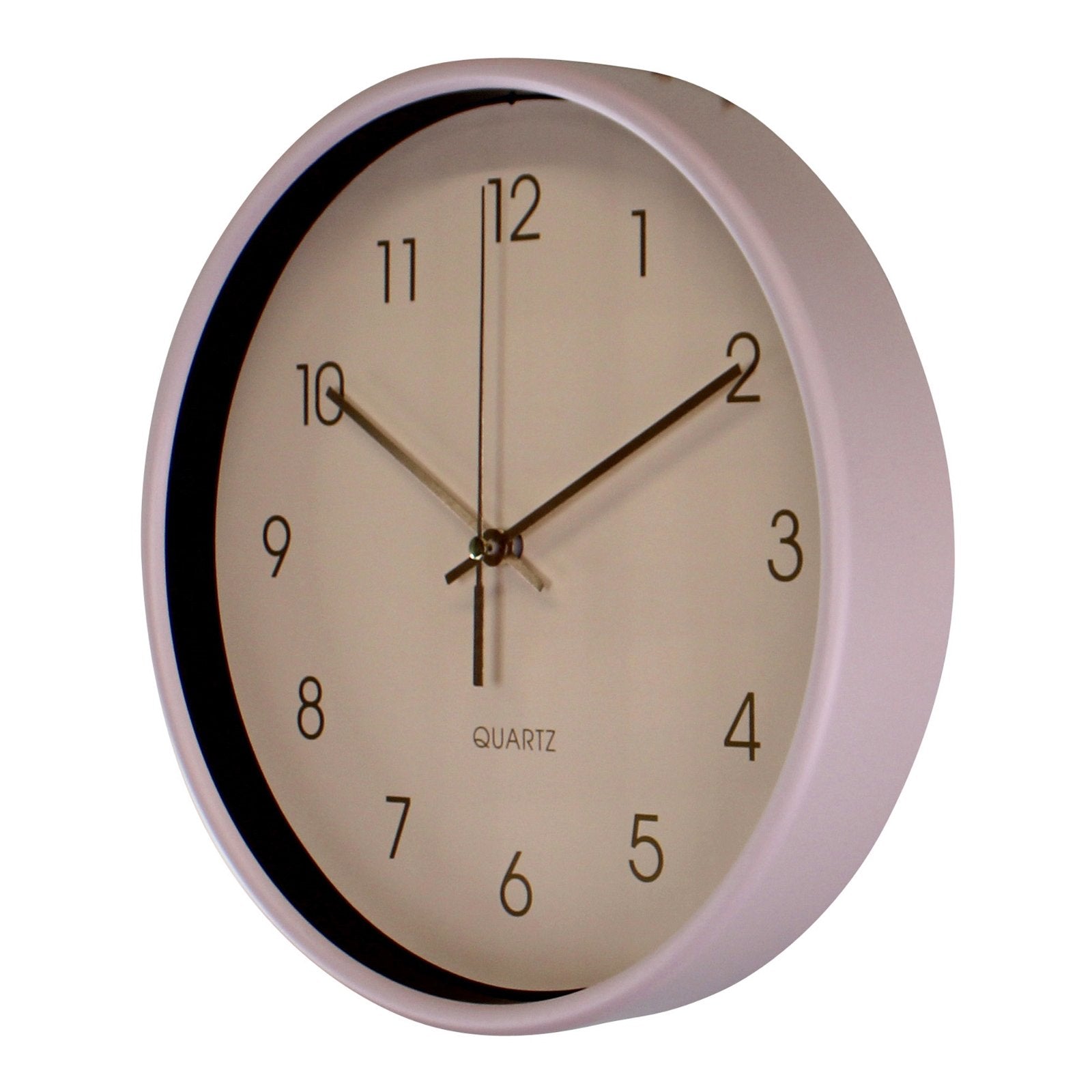 Round Wall Clock In Dusky Pink 25cm