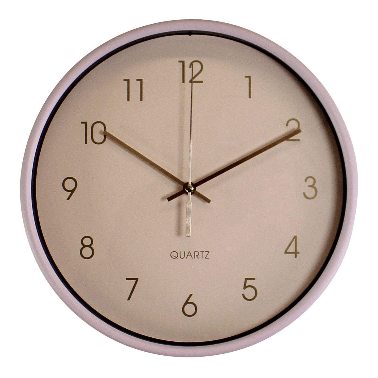 Round Wall Clock In Dusky Pink 25cm
