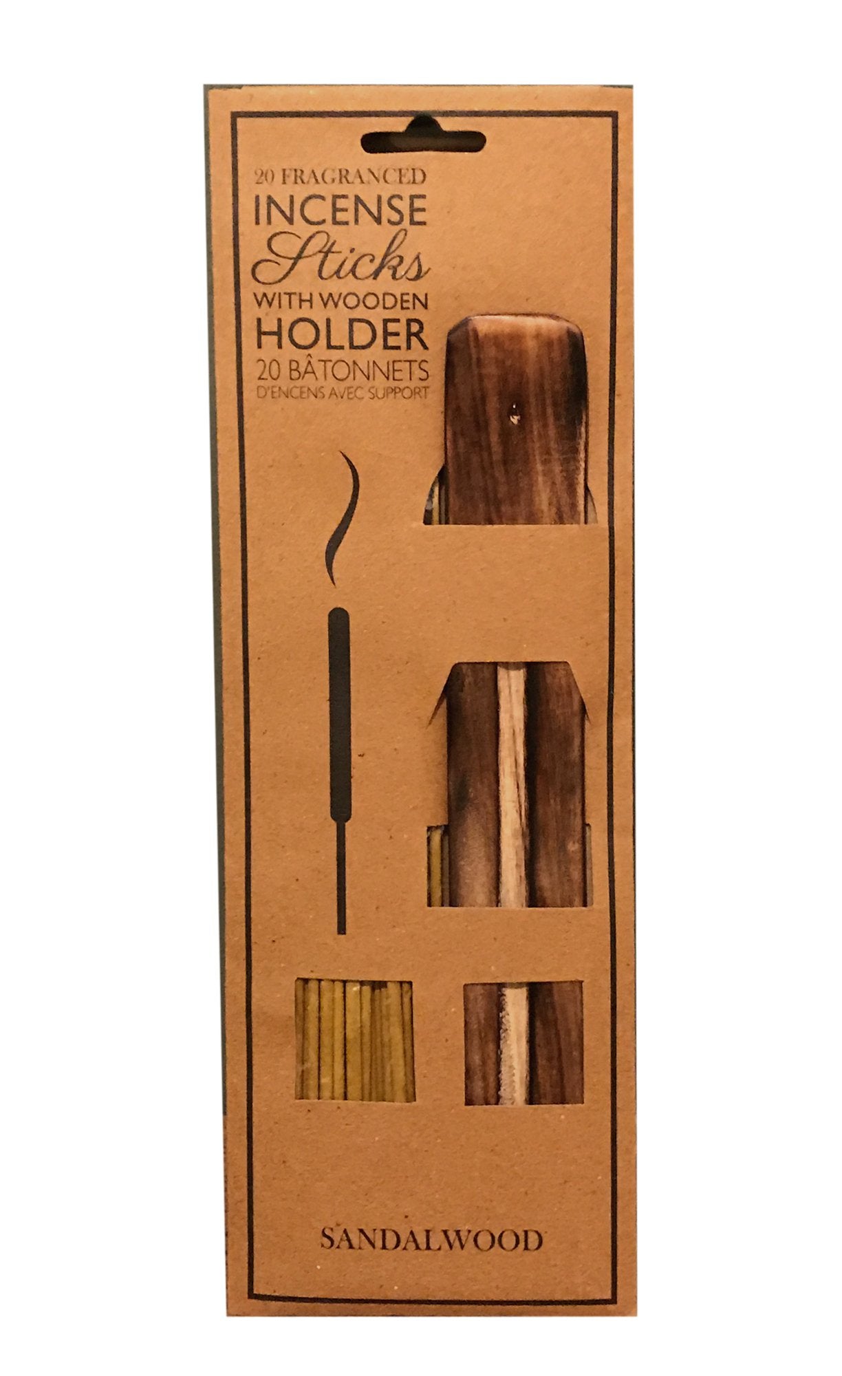Fragranced Incense Sticks With Holder - Sandalwood