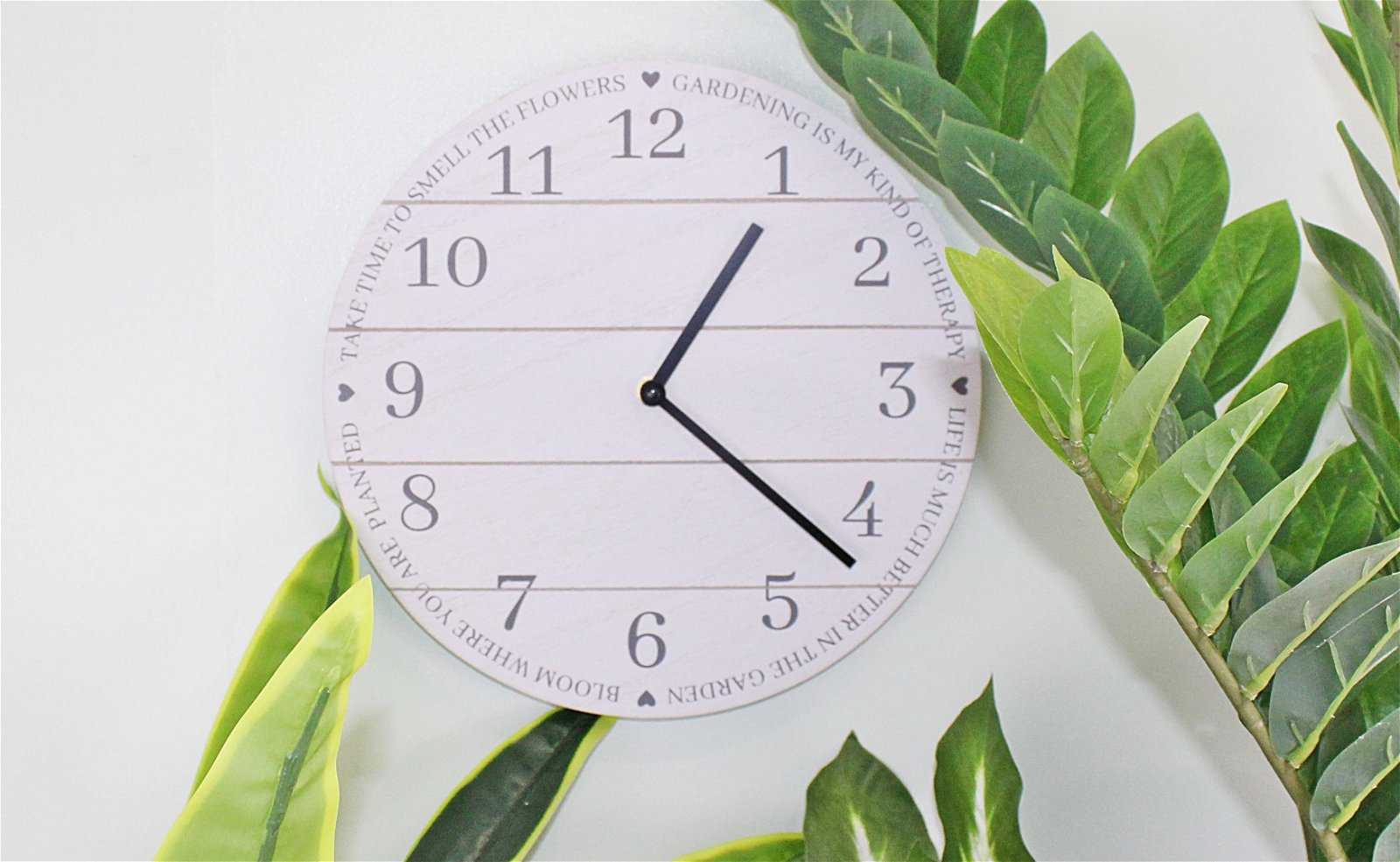 Potting Shed Clock in Rustic White