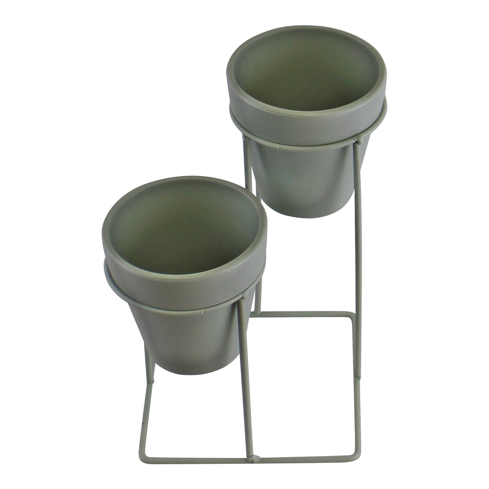 Potting Shed Small Double Planter On Stand, Green