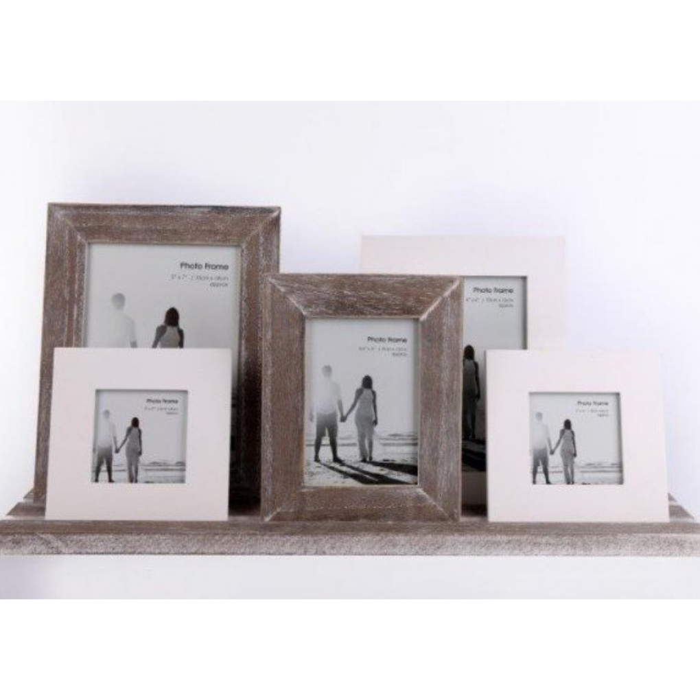 Wooden Rustic Frames On Tray 48cm