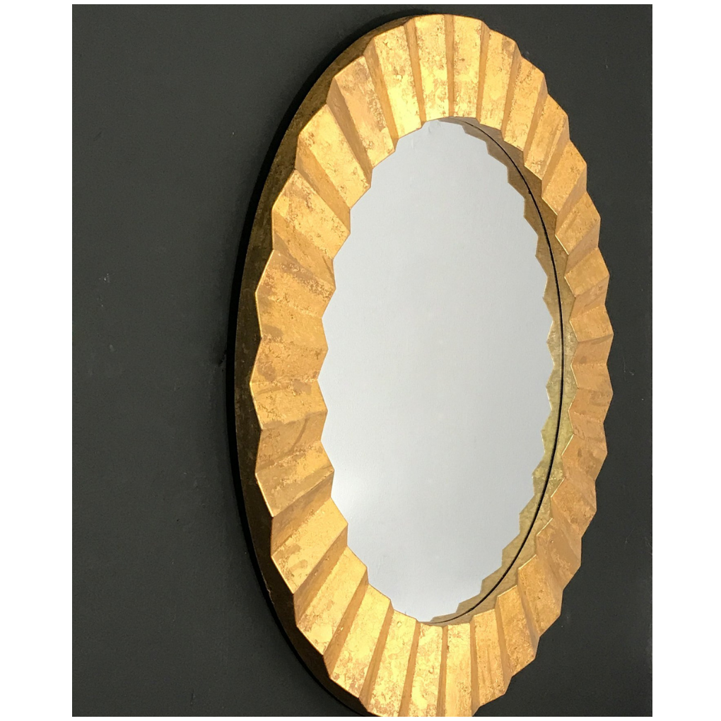 Gold Zig Zag Mirror 80cm