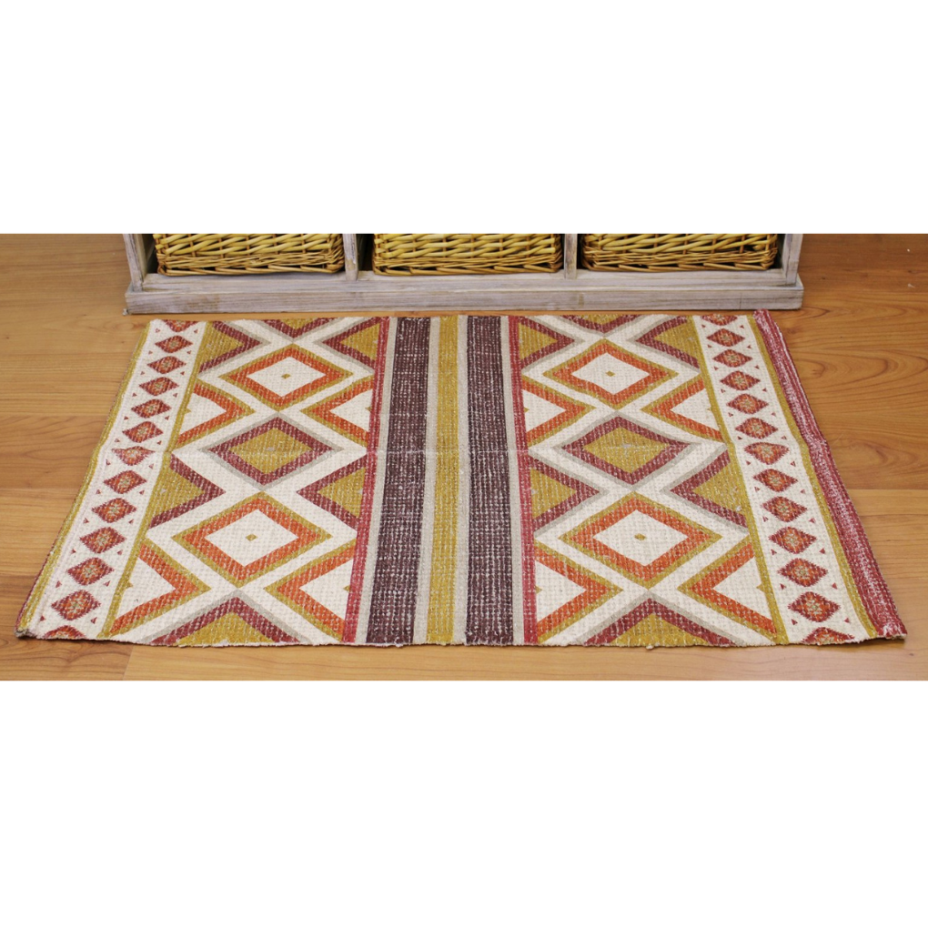 Moroccan Inspired Kasbah Rug, Diamonds and Stripes, 60x90cm