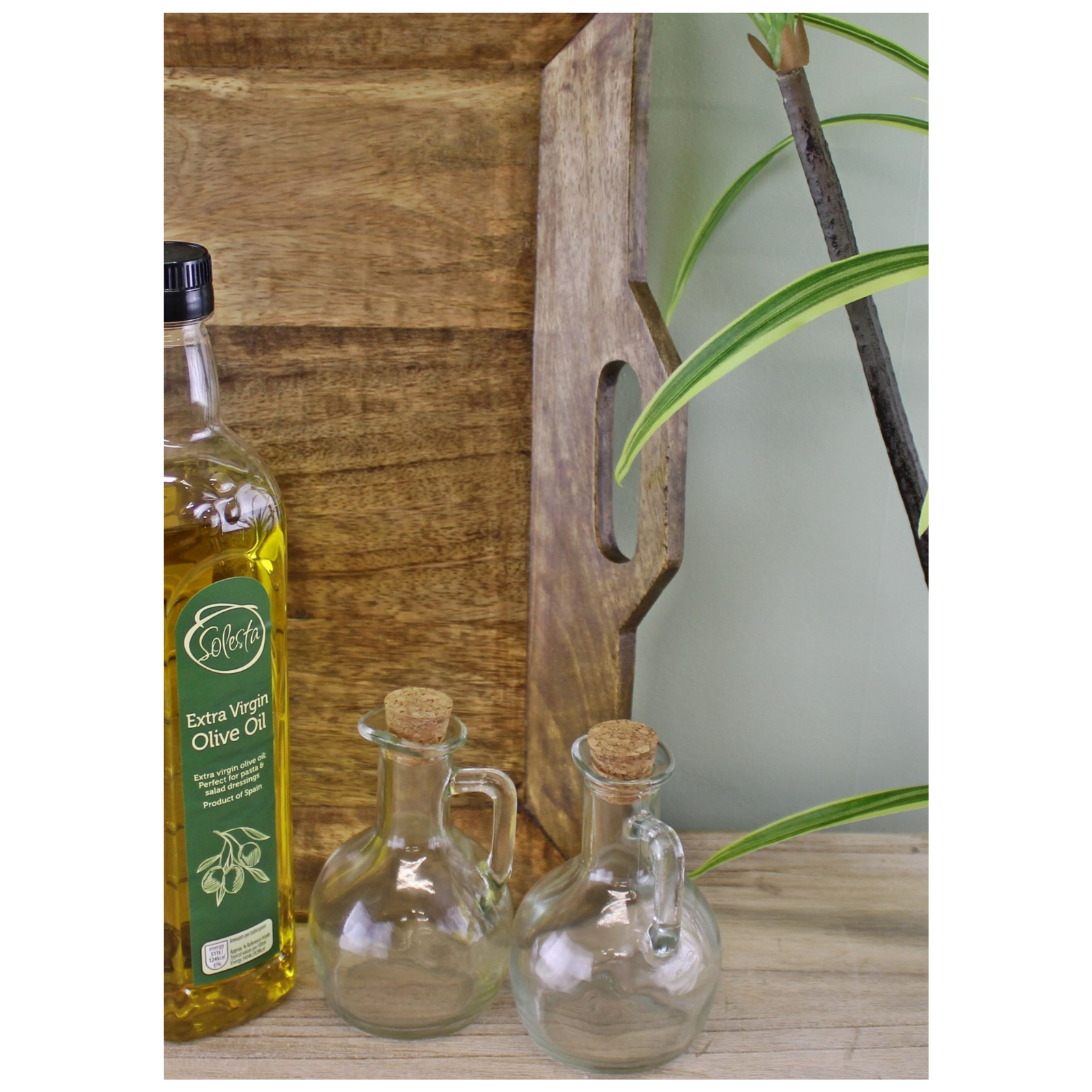 Heart Of The Home Set Of 2 Oil & Vinegar Glass Bottles