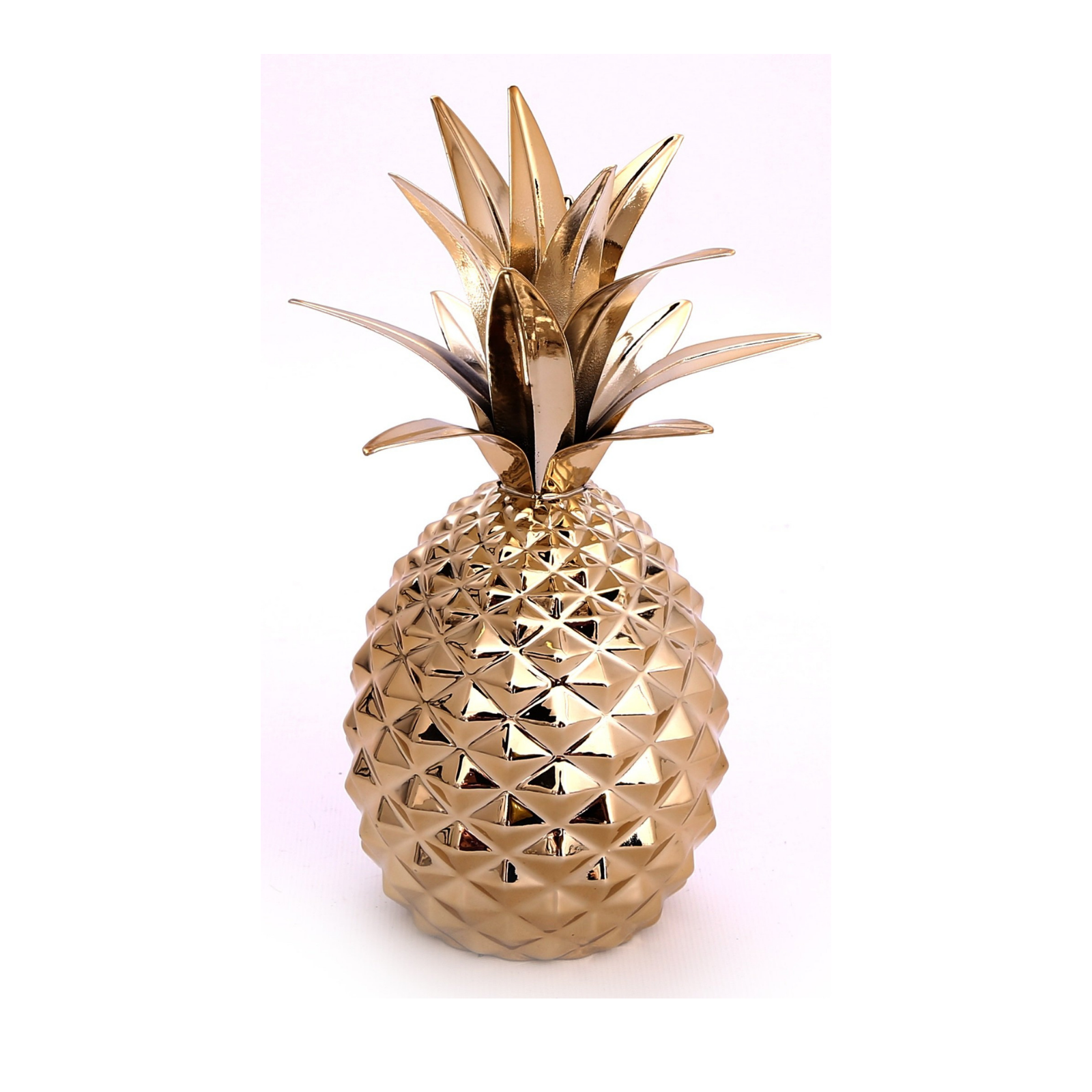 Gold Metal Pineapple Ornament 22cm