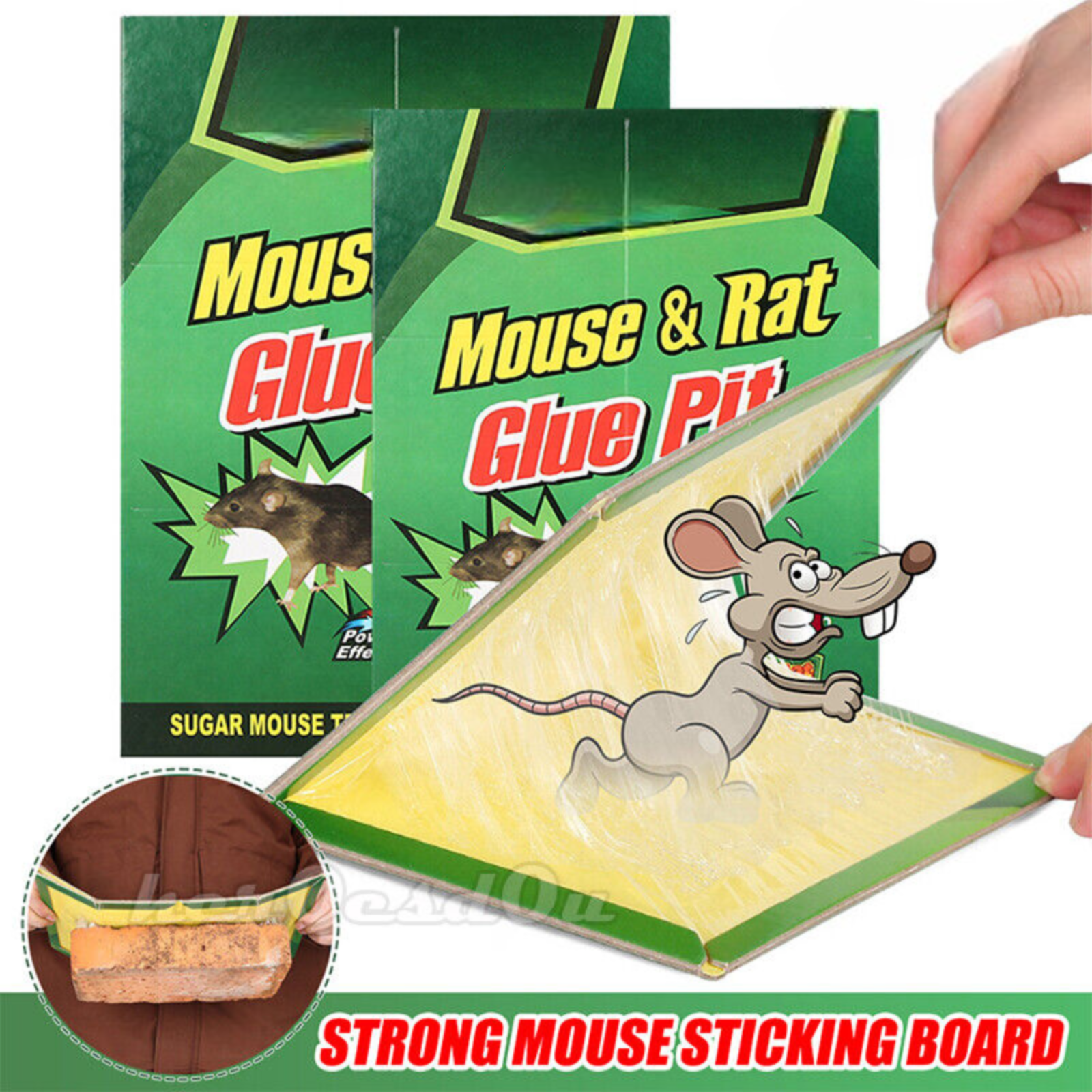12PCS XLARGE Rat Mice Mouse Glue Traps Rodent Bug Snare Glue Catcher Sticky Board Powerful.