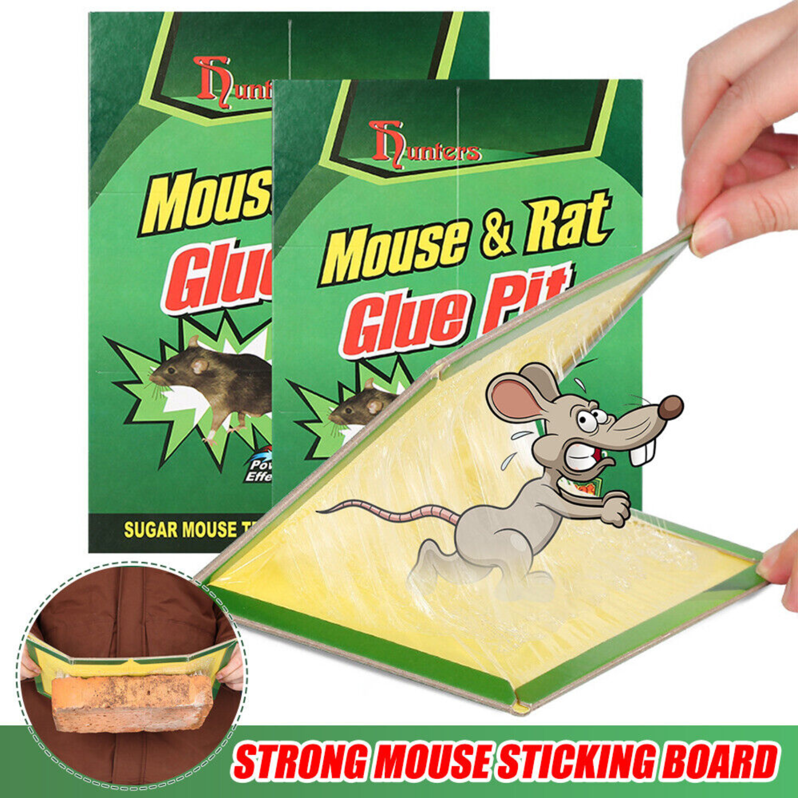 Carlendan Mice Killer Traps Board Mouse Glue Max Strong Sticky Mouse Rat  Glue Snare Rodent Trap catch Mouse DIY