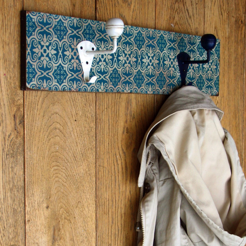 Wall Hanging Blue and White Hooks