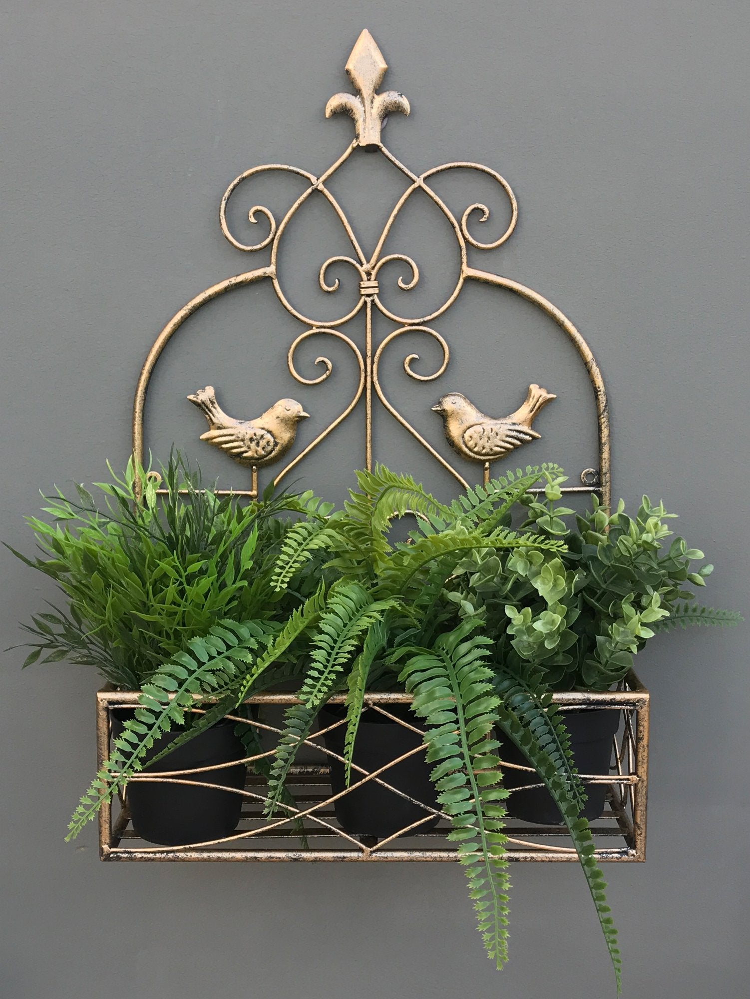 Small Gold Wall Planter