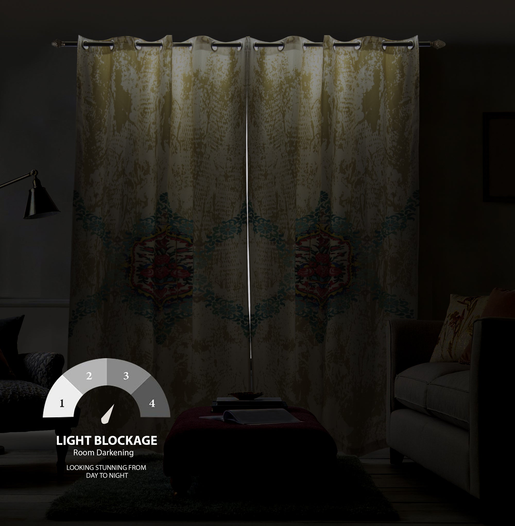 Printed Luxury Design& Curtain styles Ready Made Velvet Curtains